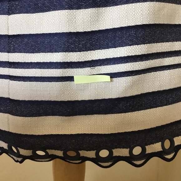 J. Crew Dress Blue White Striped Size 2 - Picture 8 of 9